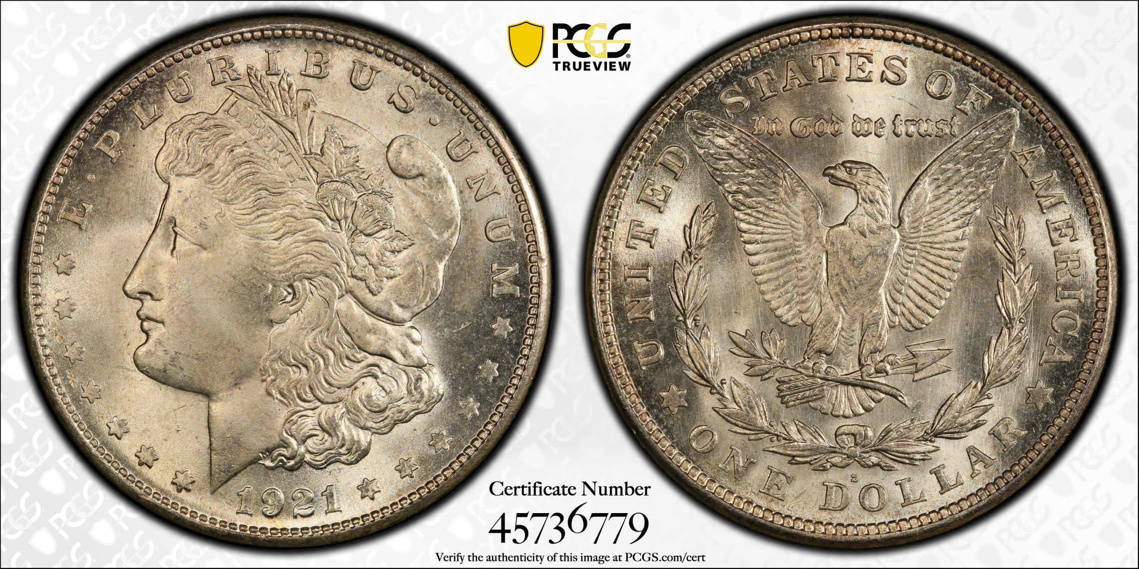 1921-S PCGS MS66 MORGAN DOLLAR
